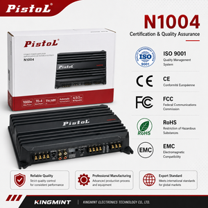 Amplificateur de voiture 4 canaux PISTOL N1004 1000W Classe AB 70W x 4 RMS 4 Ohms, <span class=keywords><strong>SNR</strong></span> élevé, pleine gamme, pontable, ampli audio <span class=keywords><strong>auto</strong></span> - Product Image 6