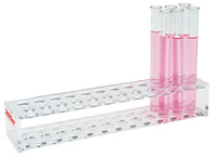 Support de tube à essai de laboratoire en acrylique transparent rectangulaire à 40 trous pour la chimie