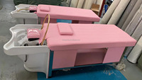 Yicheng beauté rose Spa shampooing chaises pour salon de coiffure salon de coiffure meubles shampooing évier salon de coiffure lavabo et chaise