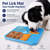 Tapis de léchage en silicone à ventouse pour alimentation lente, anti-étouffement et anti-anxiété pour chien, accessoire pour animaux de compagnie