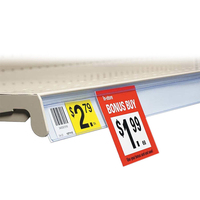Bande de billet en PVC économique personnalisée en usine Porte-étiquette UPC Porte-étiquette de moulage d'étiquette de prix avec lentille de protection transparente et poignée promotionnelle