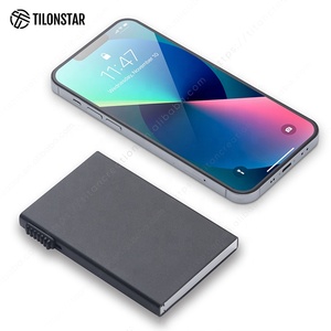 TILONSTAR TWM300 Ultra Thin Pocket Fashion Gift Estuche de tarjetas de aluminio Mujeres Hombres Business Sublimación RFID Titular de la tarjeta de crédito - Product Image 4