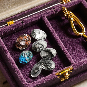 Atacado Natural Turmalina Preta Solta Pedras Preciosas Ovo Em Forma De Corte Oval com Corte Polonês Melhor Preço Por Carat Circular Jewels - Product Image 1