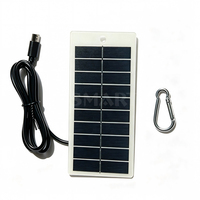 Panel Solar Tipo C/USB de 1.5W 5V para Cámaras de Seguridad Exteriores Inalámbricas, Timbre y Dispositivos de Bajo Voltaje