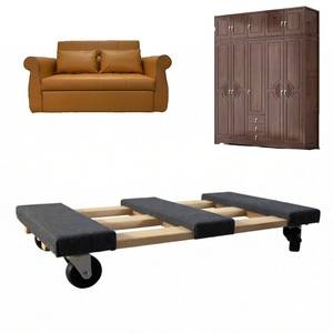 Chariot de manutention à plateforme à 4 roues personnalisable à bas prix d'usine pour les travailleurs de manutention de meubles en bois dur - Product Image 6