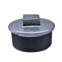 Raccords de tuyauterie en fonte malléable galvanisée Type à paroi lourde Protection incendie et gaz Bouchon de tuyau fileté externe
