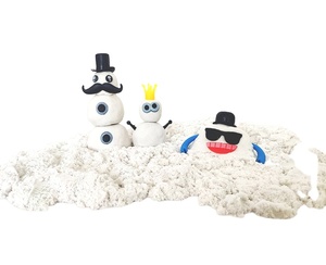 Arena para Modelar de 1 kg, Color Blanco, Juguete Educativo con Certificación ASTM/EN71 para Niños de 2 a 4 y de 5 a 7 Años, Arena para Jugar en Invierno, Venta al por Mayor - Product Image 1