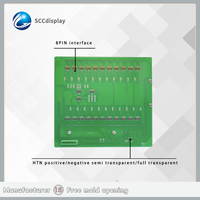 Écrans LCD à 7 segments haute visibilité, fabricant de modules LCD, rétroéclairage négatif HTN pour les instruments de distributeurs de carburant
