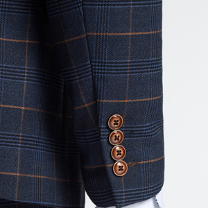 <span class=keywords><strong>Abito</strong></span> da <span class=keywords><strong>uomo</strong></span> su misura giacca in lana blu scuro Plaid da <span class=keywords><strong>uomo</strong></span> formale matrimonio sposo Business squisito <span class=keywords><strong>abito</strong></span> di moda <span class=keywords><strong>a</strong></span> tre pezzi - Product Image 4