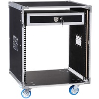 Boîte de rack d'amplificateur 12U Flight Case avec roulettes avec tiroirs