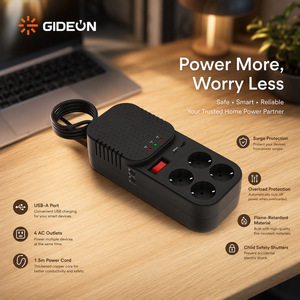 Regulador de Voltaje Automático de 2KVA al por Mayor, Regleta de Alimentación de 1200W con Puertos USB y 4 Tomas de CA Alemanas para Hogar y Oficina - Product Image 1