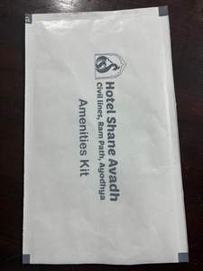 ชุดอุปกรณ์อำนวยความสะดวกแบบเปล่า พลาสติกเนื้อเนียนสีเดียว พิมพ์ลายแบบนุ่ม ปิดผนึกด้วยความร้อนแบบสามด้าน สำหรับห้องพักโรงแรม - Product Image 2