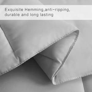 ผ้าปูที่นอนโรงแรมหรูสีเทาอ่อนปรับแต่งได้ทุกฤดูผ้าห่มกลับด้านได้ป้องกันการจับตัวเป็นก้อนขนาดคิงไซส์8แท็บ - Product Image 4