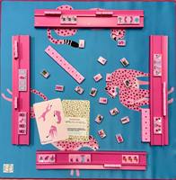 Tuiles de Mahjong Américaines Modernes, Ensemble de 160 Pièces, Gravure Double Face, Motif Léopard Vibrant, Idéal pour les Passionnés de Jeux de Table
