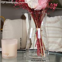 Vase moderne en verre soufflé transparent de 8 pouces, terrarium de table écologique pour la décoration de la maison et du bureau