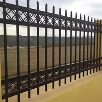 Portail de jardin robuste en acier galvanisé, portail de sécurité résidentiel personnalisé en métal pour extérieur