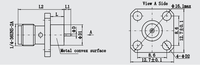 Connecteur SMA femelle à 4 trous pour montage sur bride, terminaison de ligne de transmission microbande, 50 ohms, laiton plaqué or