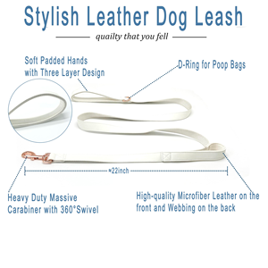 Simple High-quality Leather Nylon Multi-layer Dog <b>Pet</b> Leash Adjustable Water-proof Dog Leash with Buckle - Product Image 2