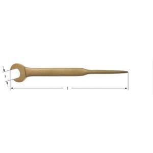 AMPCO - BM0044A Clé à fourche pour construction avec goupille, aluminium bronze (pouces) - Product Image 1