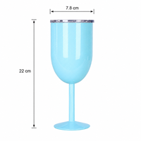 Verre à vin/gobelet isotherme réutilisable en acier inoxydable 304 à double paroi de 12 oz, personnalisé en gros, avec couvercle, pour fêtes et mariages
