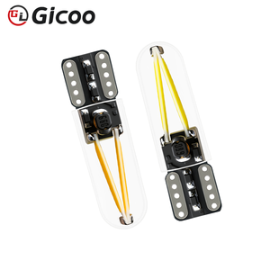 จิคู ที 10 ซีโอบี LED หลอดไฟ 2 ด้านแก้วลูกปัด 1.5W 12-24V แสงคงที่หลายสีไฟอ่านหนังสือภายในรถยนต์โคมไฟมาร์กเกอร์ - Product Image 4