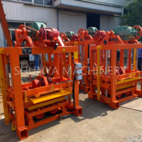 Machine automatique de fabrication de blocs de béton creux SHUNYA QTJ4-40 avec moteur et pompe, haute sécurité, 380V