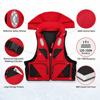 Gilet de sauvetage professionnel pour rafting en eaux vives, 600D Oxford, haute flottabilité, équipement réglable pour les sports nautiques commerciaux