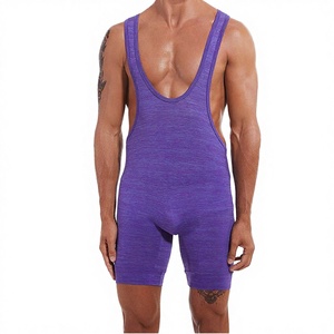 Customized Designed Quick Dry <b>Light</b> Weight Breathable Durable Spandex Polyester MMA Wrestling Singlet with Automated Cutting - Product Image 1