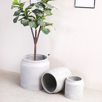 Jardinières carrées en fibrociment léger, bacs à fleurs modernes en ciment, vases de sol pour aménagement paysager d'hôtel