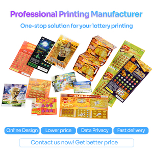 Billets de loterie à gratter instantanés de haute qualité multiples chances de gagner l'impression de jeux de loterie de cartes à gratter - Product Image 6