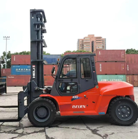 Chariot élévateur diesel Heli 10 tonnes avec cabine fermée et déplacement latéral, chariot élévateur contrepoids robuste Heli 7T 6T 5T 10T