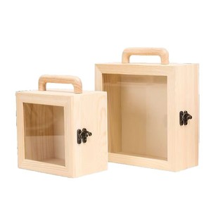 Wooden Wedding Favor <b>Box</b> Rectangle <b>Lockable</b> Pine <b>Storage</b> Gift Craft <b>Box</b> For Bridesmaids And Best Friends - Product Image 5