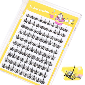 Fourniture directe d'usine danse princesse 10 rangées boîte dure grande fleur cils auto-adhésif auto-greffage cils sans colle - Product Image 1