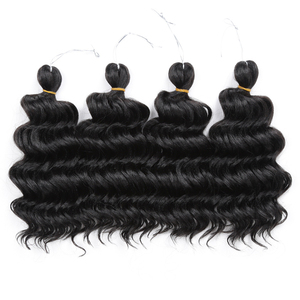 <span class=keywords><strong>Capelli</strong></span> all'uncinetto a onde profonde oceaniche <span class=keywords><strong>con</strong></span> riflessi ricci Afro africani estensioni dei <span class=keywords><strong>capelli</strong></span> intrecciate sintetiche naturali - Product Image 3