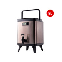 Seau à thé double paroi en acier inoxydable 8L 10L avec chauffage électrique et robinet pour thé aux perles