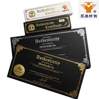 Papel Negro para Tarjetas de Presentación, Material de Lujo de Alta Calidad, Certificado con Grabado en Relieve, Impresión en Lámina Dorada, Certificado Auténtico