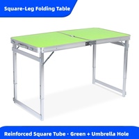 Table de camping pliante portable en aluminium, légère, pour pique-nique en extérieur, 120x60cm, pour barbecue, pêche, stand de marché