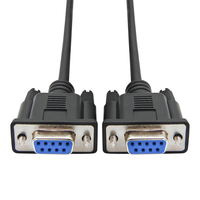 Câble de données série RS232 D-Sub DB9 femelle-femelle de 10 pieds (câble de crossover pour modem)