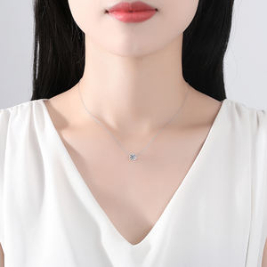 <span class=keywords><strong>2026</strong></span> CZCITY 珠宝女士莫桑石吊坠精致冰晶女士项链设计师夏季闪亮时尚项链 - Product Image 3