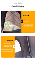 Grande tente de toit à ouverture latérale pour camping tout-terrain, chambre mobile pour voyages et excursions en pleine nature
