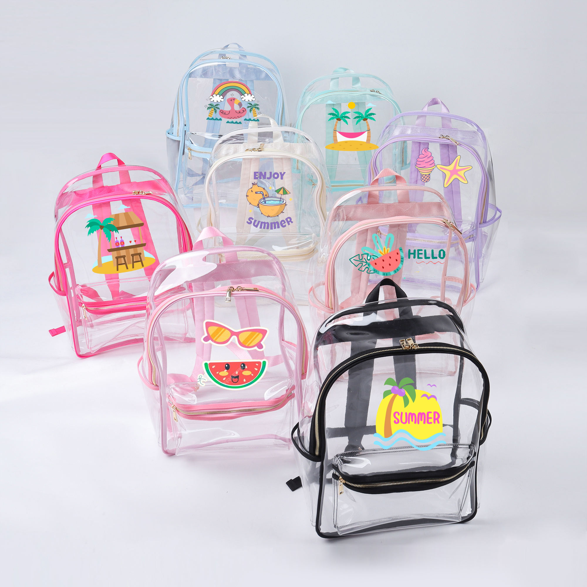 Pvc Transparente Mochilas Transparentes Para La Escuela Mochilas