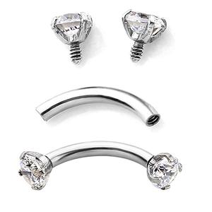 Gaby 16G ASTM F136 Anneaux de <span class=keywords><strong>Labret</strong></span> pour Sourcils à Filetage Interne, Bijoux de <span class=keywords><strong>Piercing</strong></span> en Titane de Luxe, Tendance TikTok - Product Image 3