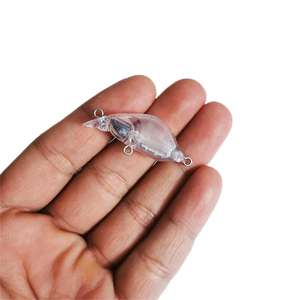 NOUVEAU Mini appâts non peints 4CM 2.8G Leurre coulant <span class=keywords><strong>Shallow</strong></span> Bill <span class=keywords><strong>Crankbait</strong></span> Body avec hochets pour appâts DIY - Product Image 1