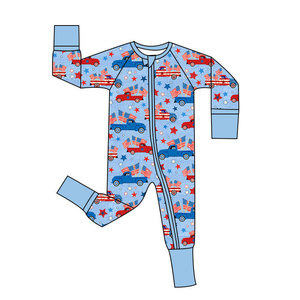 Robe personnalisable pour bébé fille, imprimé drapeau américain, design nœud patriotique 4 juillet, robe pour tout-petit, robes tourbillon personnalisées pour nourrisson - Product Image 3