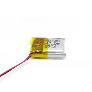 041012 401012 ультратонкий литий-ионный аккумулятор толщиной 30 мАч крошечный перезаряжаемый 3,7 В для беспроводных наушников, Носимых устройств