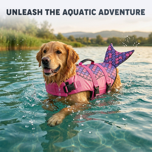 Nuevo Chaleco Salvavidas para Perros con Diseño de Sirena, Alta Flotabilidad, Asa de Rescate Reforzada, Secado Rápido y Liberación Rápida - Product Image 4