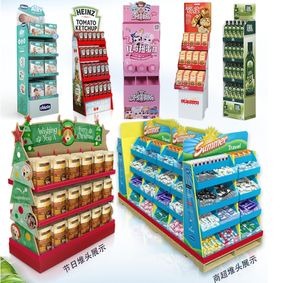 超市商店纸板支架展示架圣诞礼品促销展示架 - Product Image 4