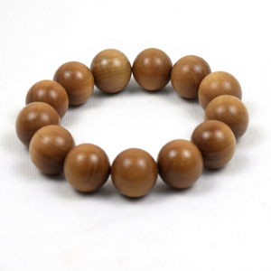 Wood Beads Round Loose Beads For Bracelet Making 12mm Natural Brown Color - Product Image 1
