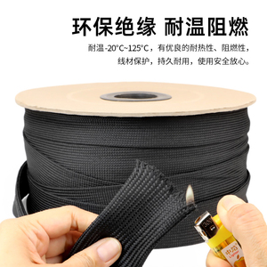Funda de cable trenzada de nailon de 5 mm de diámetro, cubierta de protección de cables ignífuga, resistente a altas temperaturas - Product Image 4