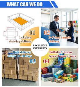 กล่องของขวัญลายฟอยล์สีแดงทองระดับไฮเอนด์ กล่องบรรจุภัณฑ์ขนมแบบพับได้สุดหรู สำหรับงานแต่งงานและของชำร่วย - Product Image 5